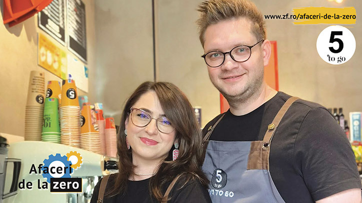 Antreprenorii Ioana și Costi Pomîrleanu au extins afacerea cu cafenele 5 to go în Piatra Neamț