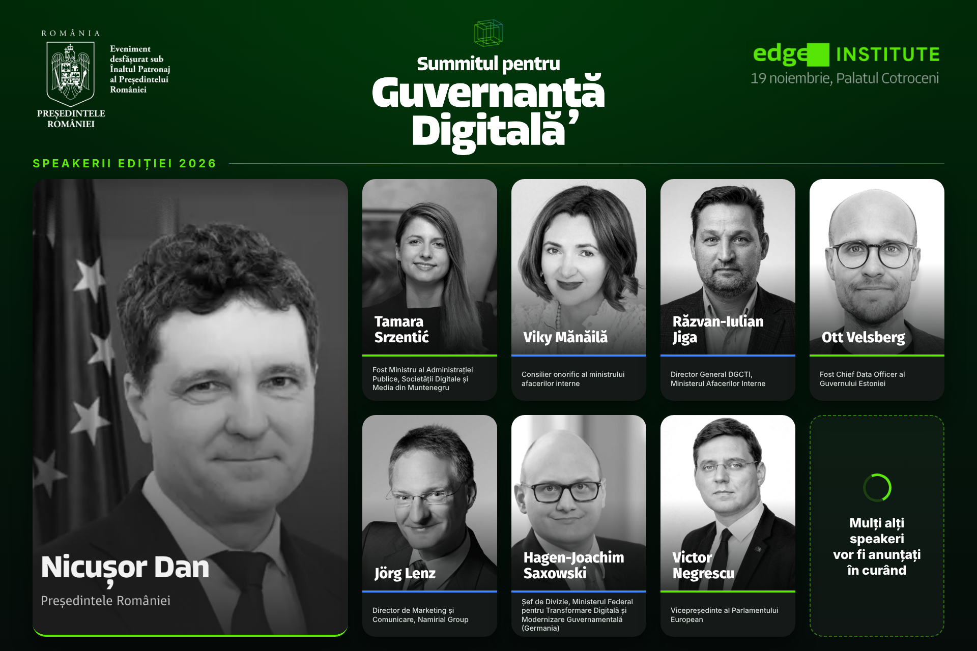 Summit pentru Guvernanță Digitală la Palatul Cotroceni: Nicușor Dan participă la evenimentul de digitalizare