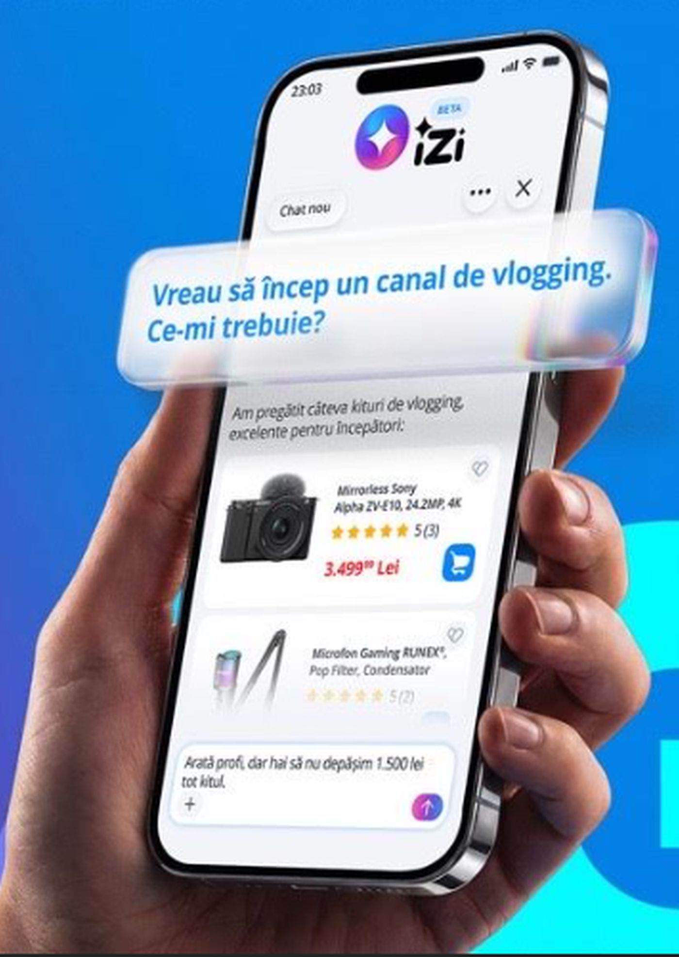 Asistentul AI iZi de la eMAG a facilitat vânzări de peste 100 de milioane de lei în șase luni