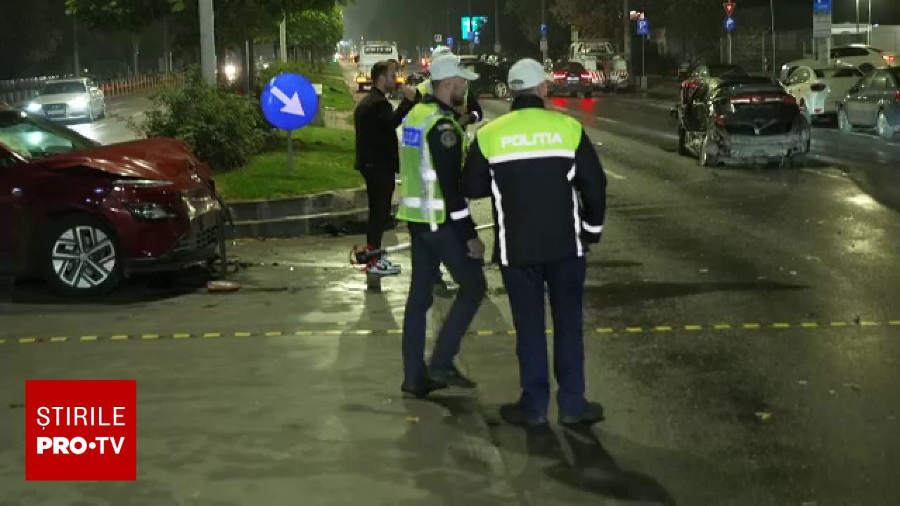 Accident în lanț pe bulevardul Iuliu Maniu din Capitală: un șofer a fost rănit