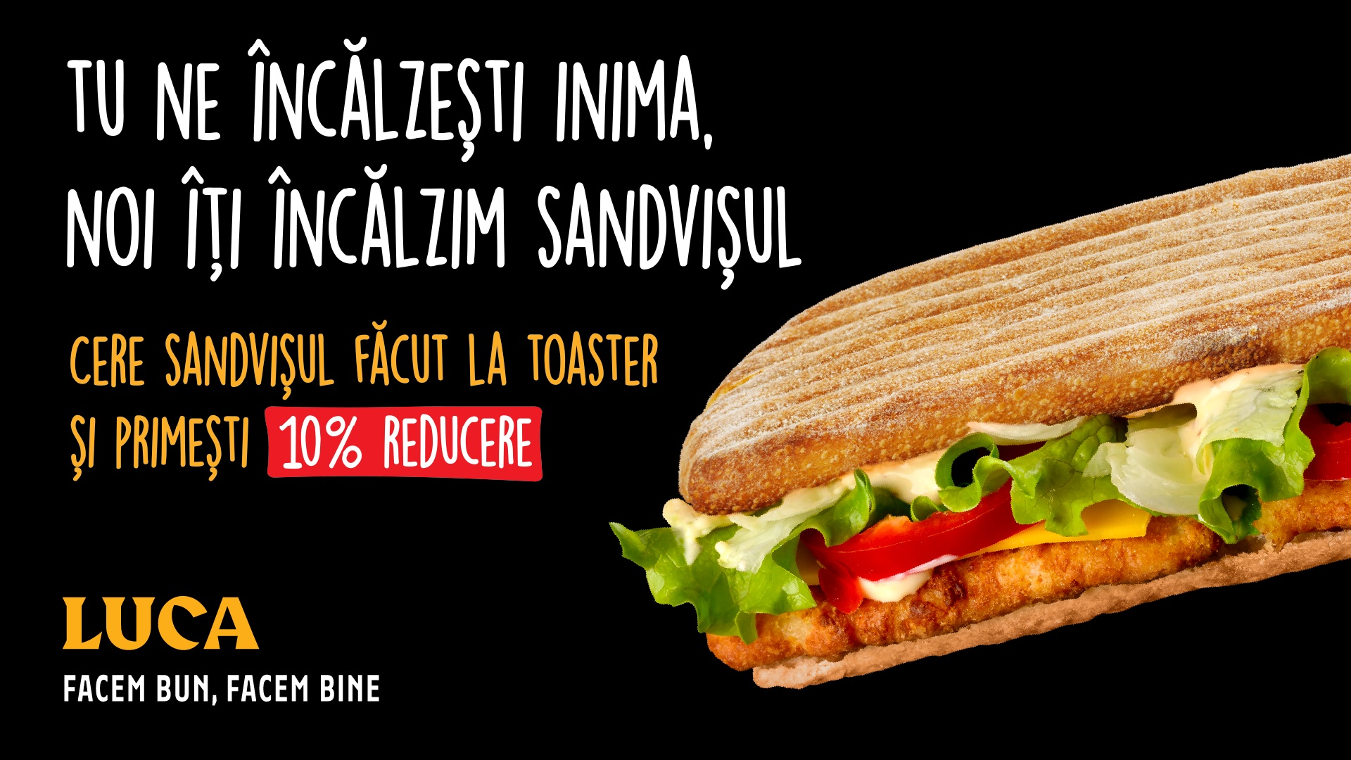 LUCA introduce sandvișuri calde în meniu prin investiții de 2 milioane de euro