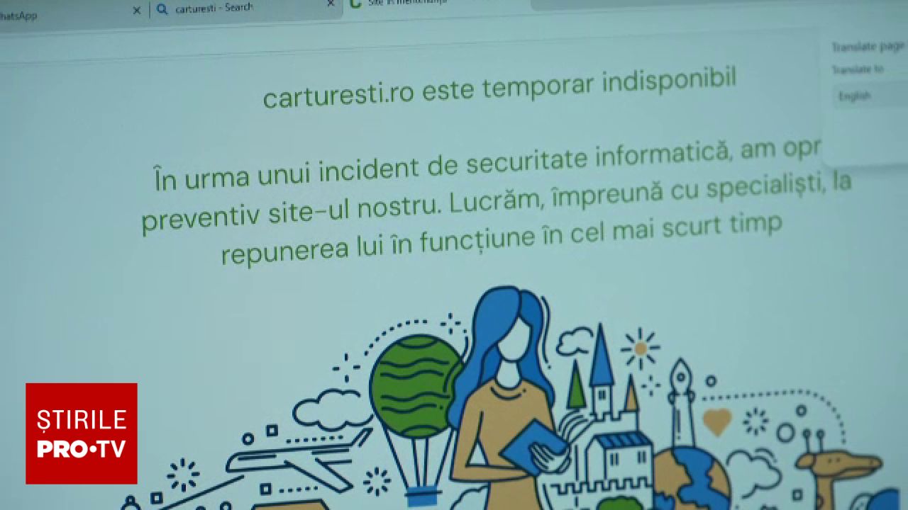 Atac cibernetic asupra lanțului de librării Cărturești: site-ul și aplicația sunt indisponibile