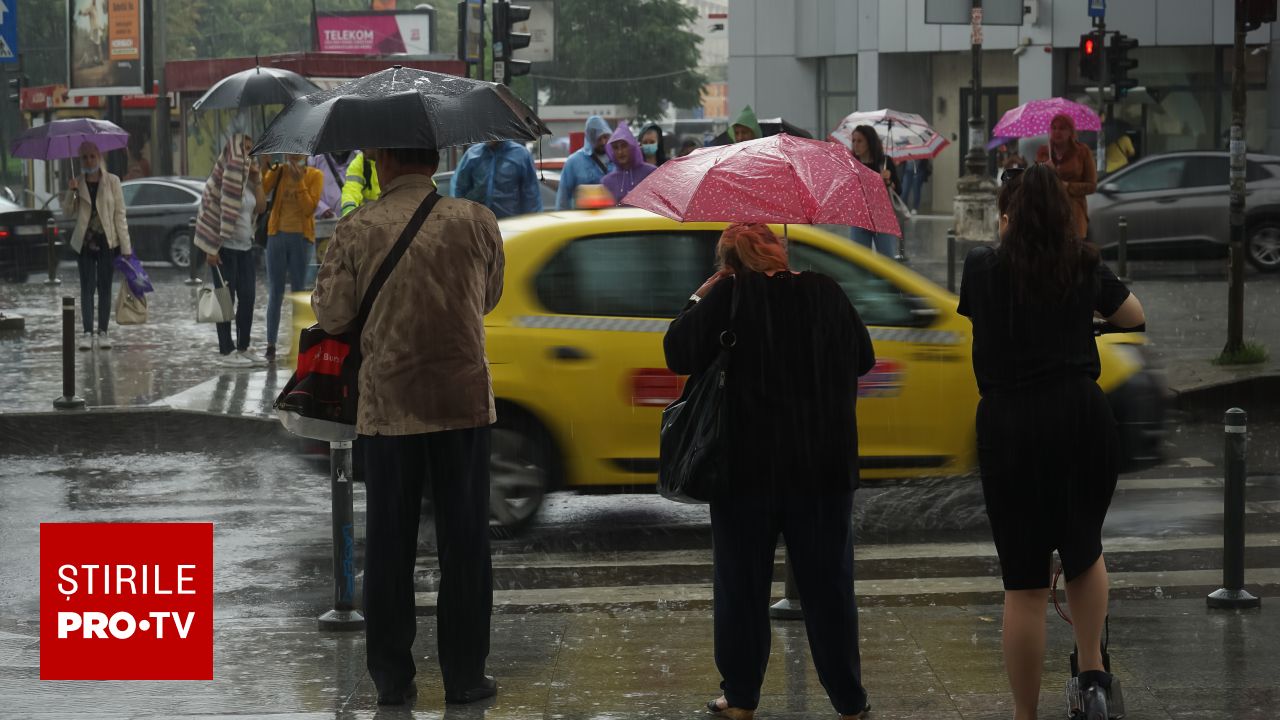 Schimbare bruscă de temperatură de la începutul săptămânii: ploile vor cuprinde majoritatea regiunilor