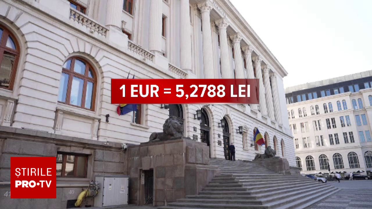 Cursul euro a atins un maxim istoric de 5,2788 lei pe fondul tensiunilor politice