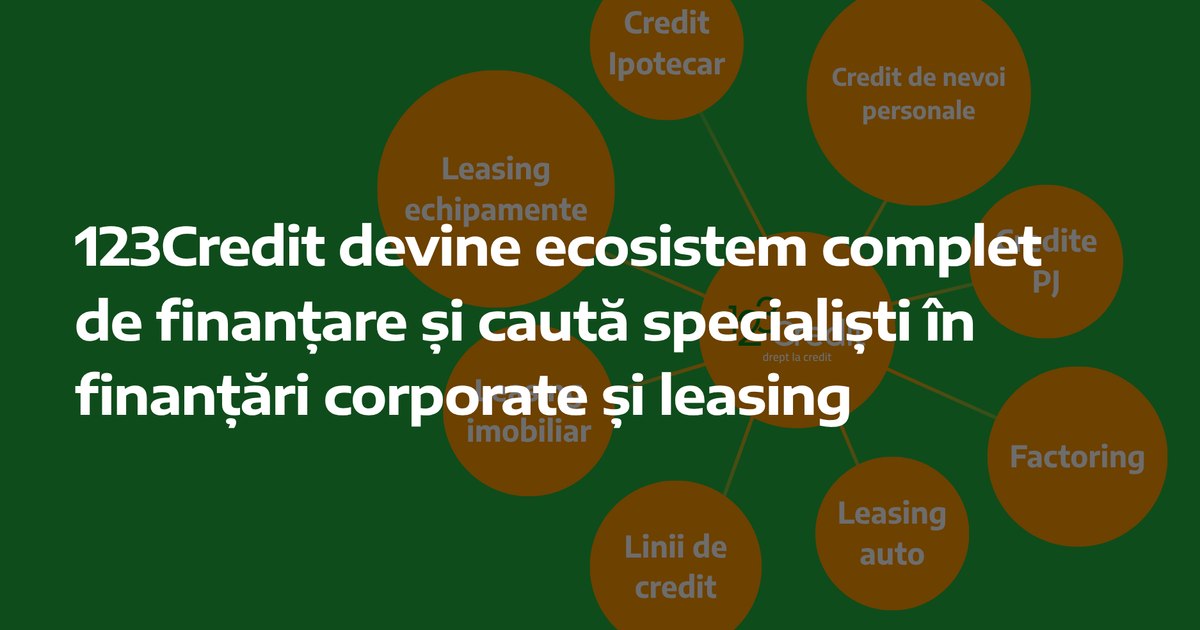123Credit extinde gama de servicii și recrutează specialiști în finanțări corporate și leasing