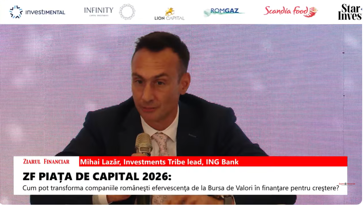 Mihai Lazăr de la ING Bank: Piața de capital se află în cel mai bun moment istoric pentru investiții
