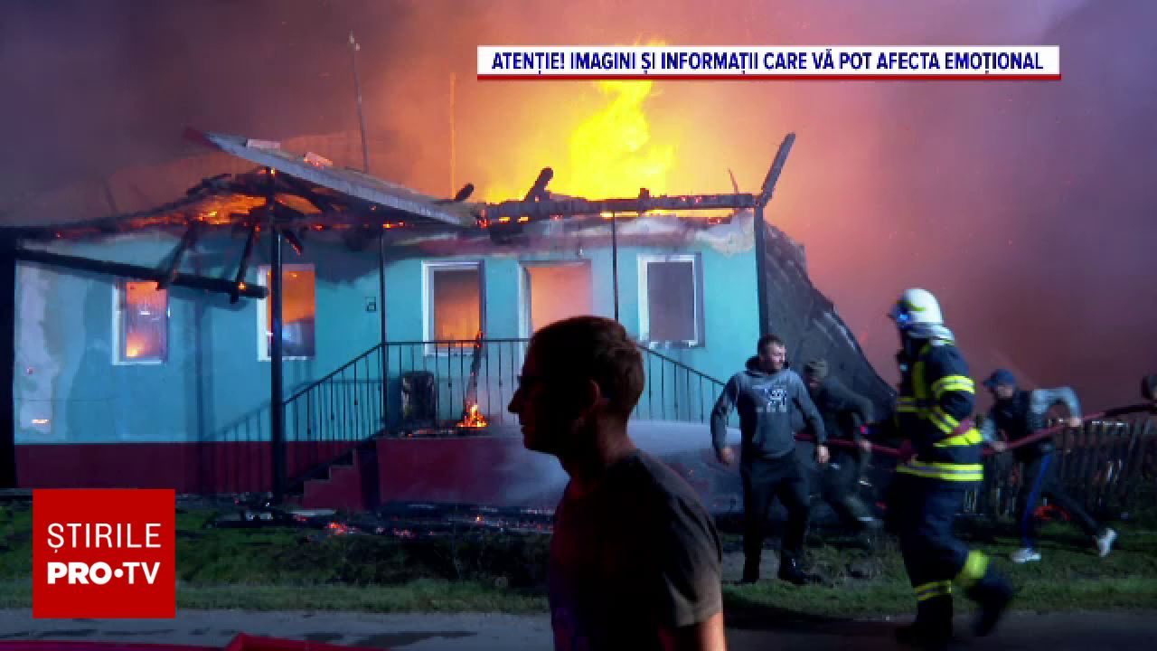 Incendiu devastator a distrus locuința unei familii cu trei copii; pagube materiale uriașe