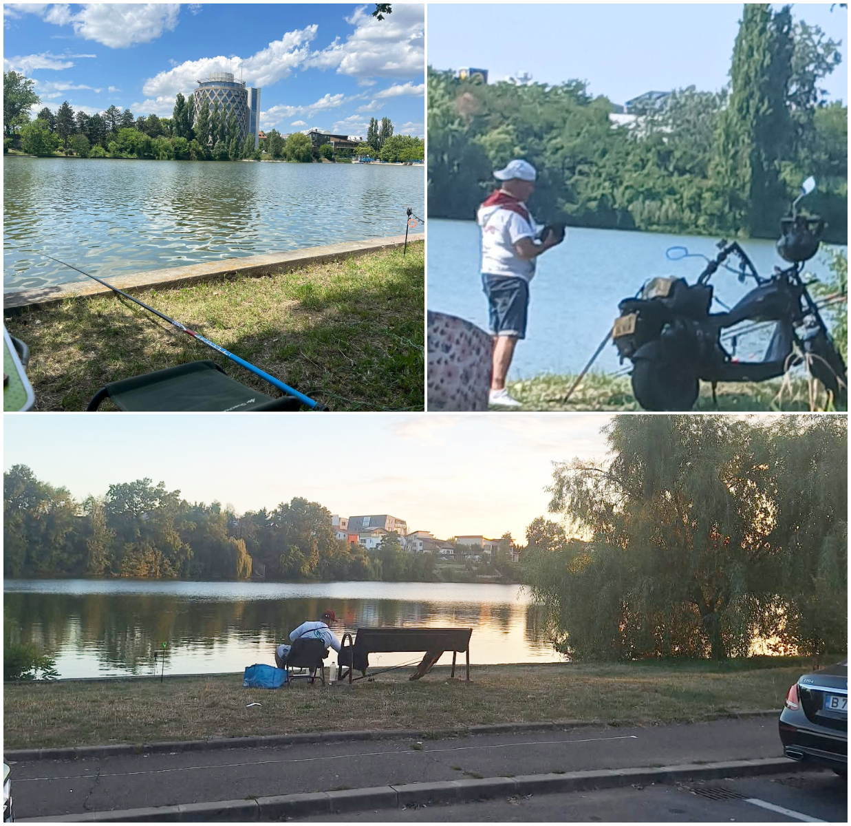 Lacul Băneasa este transformat în camping improvizat pentru pescari, în mijlocul cartierelor din București