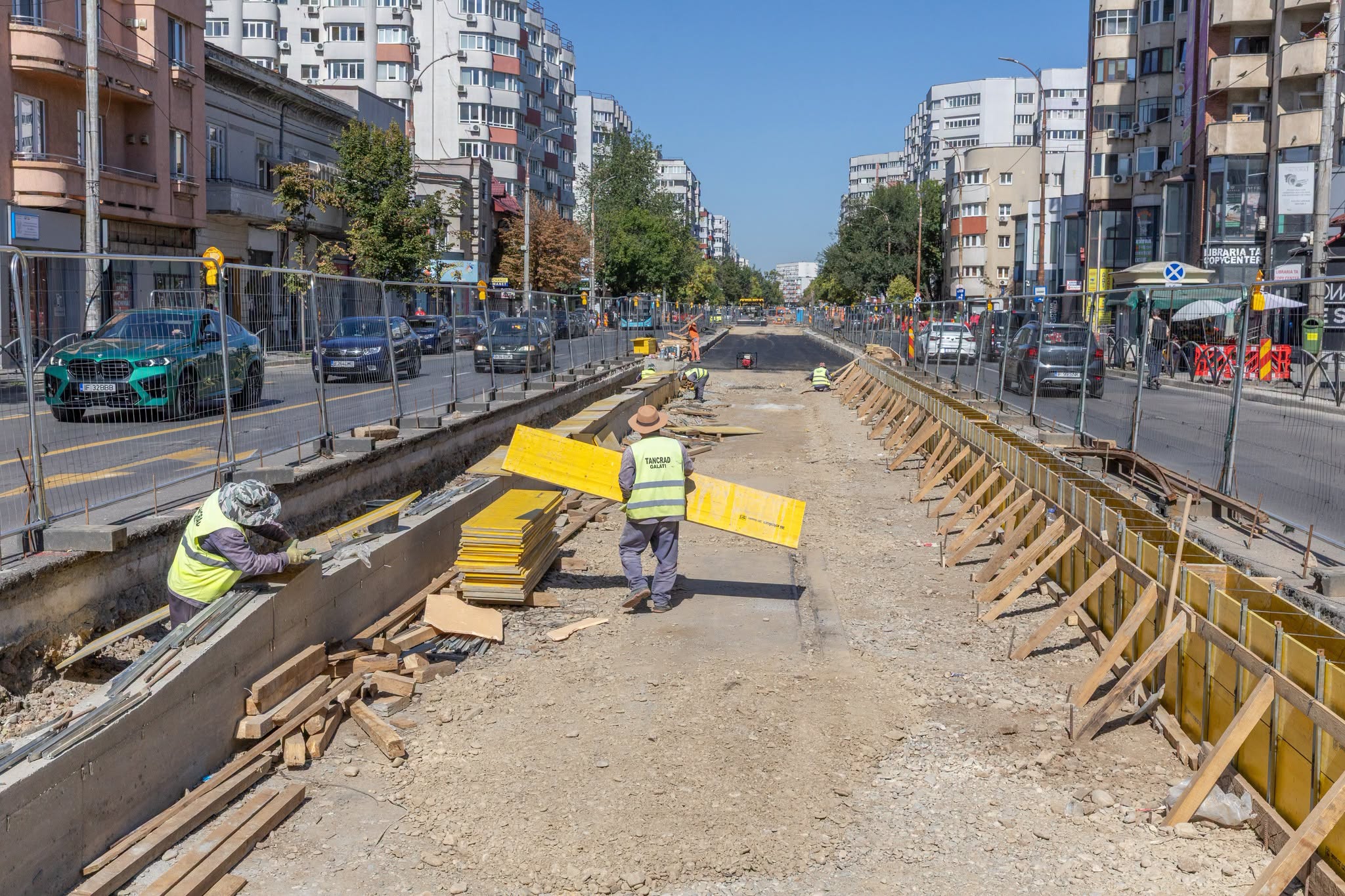 Primele șine de tramvai noi au fost montate pe Bulevardul Ion Mihalache în București