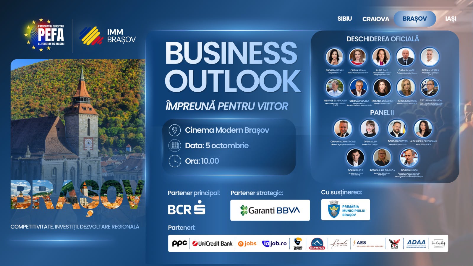 Business Outlook ajunge la Brașov: dialog între afaceri și autorități pentru dezvoltarea regională