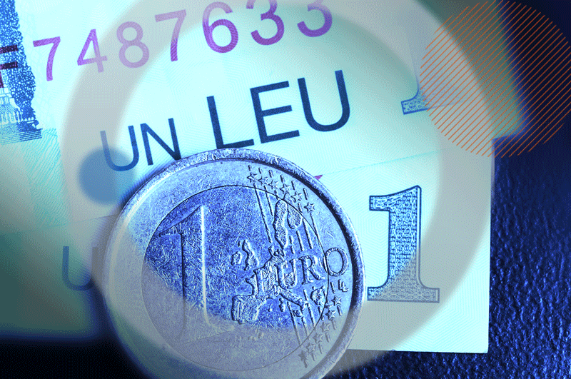 Cursul euro a depășit pragul de 5,34 lei înaintea anunțului de rating de la S&P Global