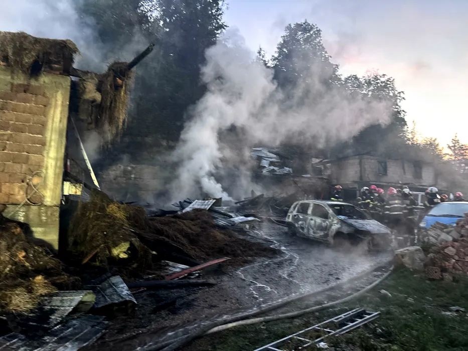 Incendiu la Mănăstirea Bisericani: un bărbat rănit și patru anexe distruse