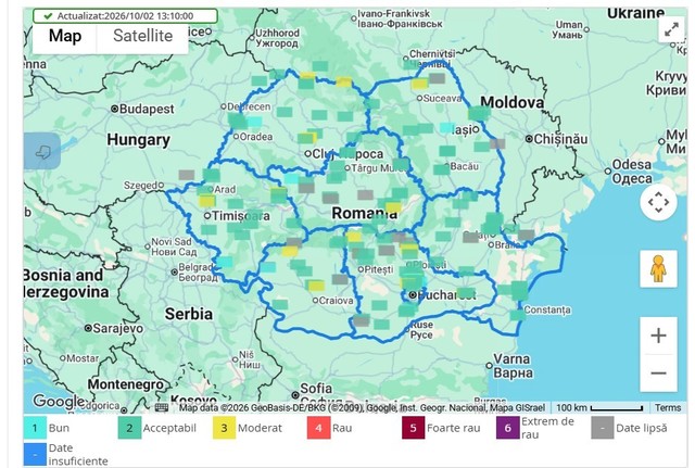 Indicii orari de calitate a aerului sunt acum disponibili pe platforma calitateaer.ro și în aplicația mobilă