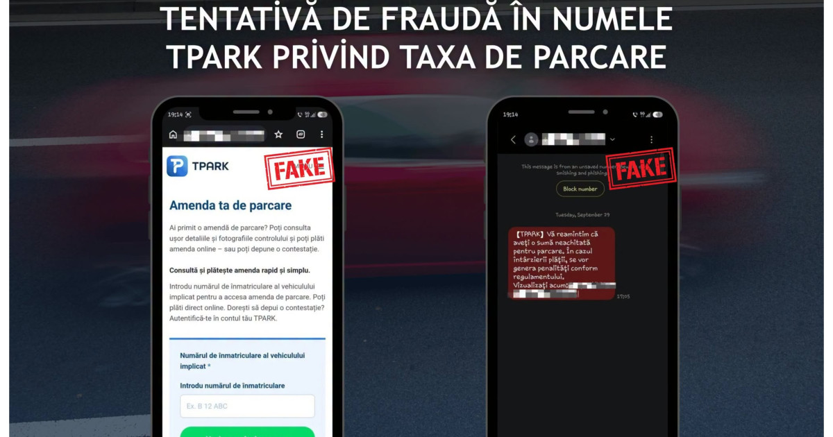 Avertisment de la DNSC: Românii sunt țintiți de o nouă fraudă prin SMS cu amenzi false de parcare