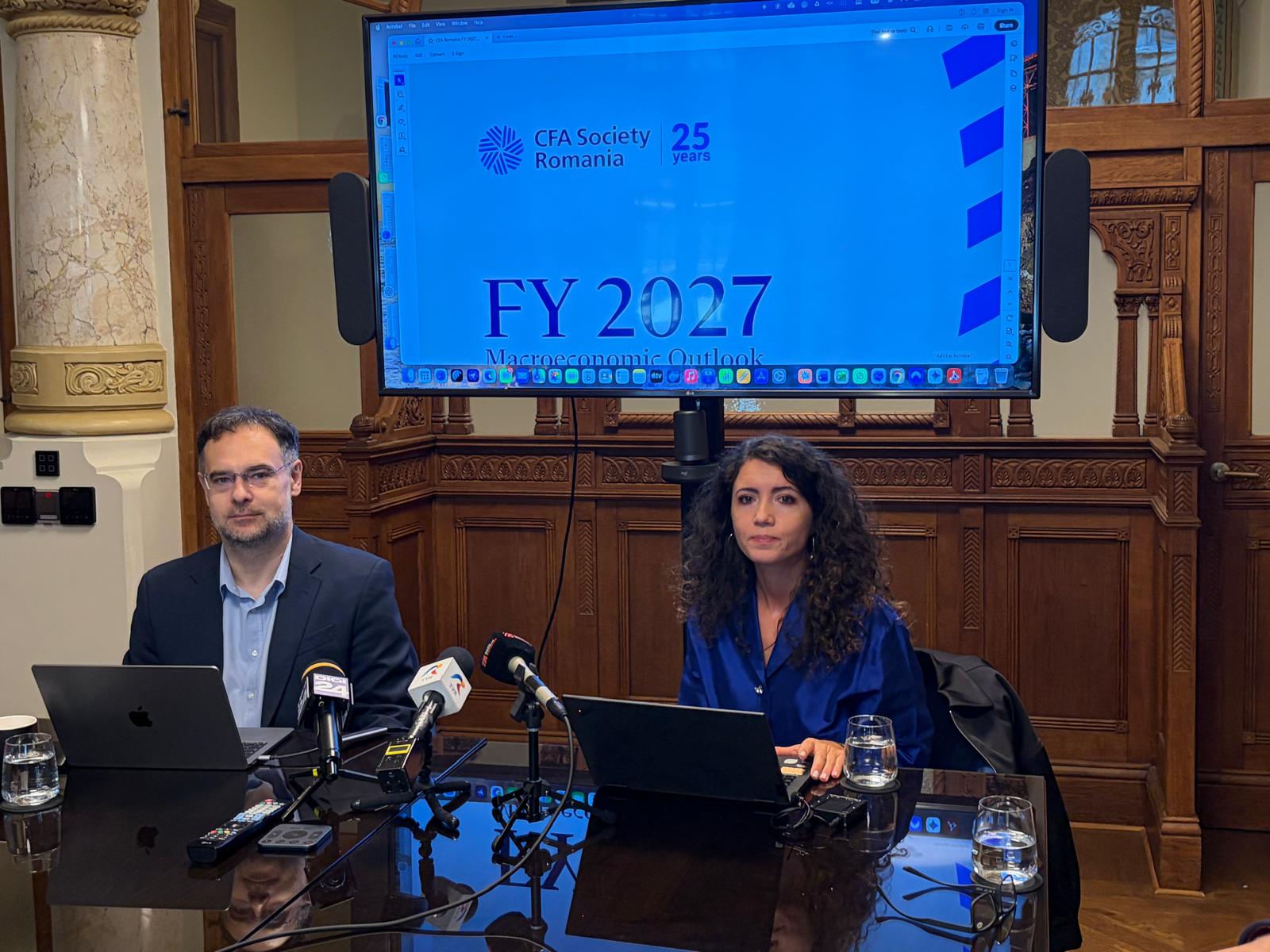 Prognoza CFA România pentru 2027: Creștere economică minimă și curs euro de 5,5 lei