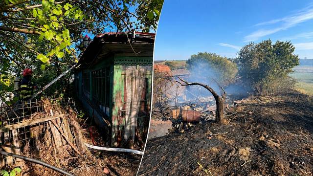 Incendiu în Giurgiu: Flăcările au distrus o locuință și magazii după ce au pornit de la vegetația uscată
