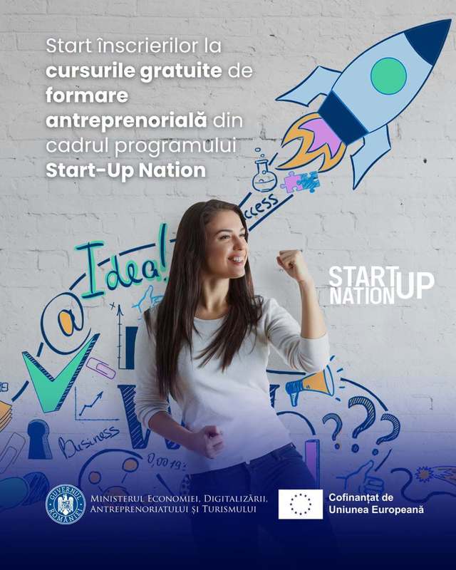 Start-Up Nation: Au început înscrierile pentru cursurile gratuite de antreprenoriat pentru tineri