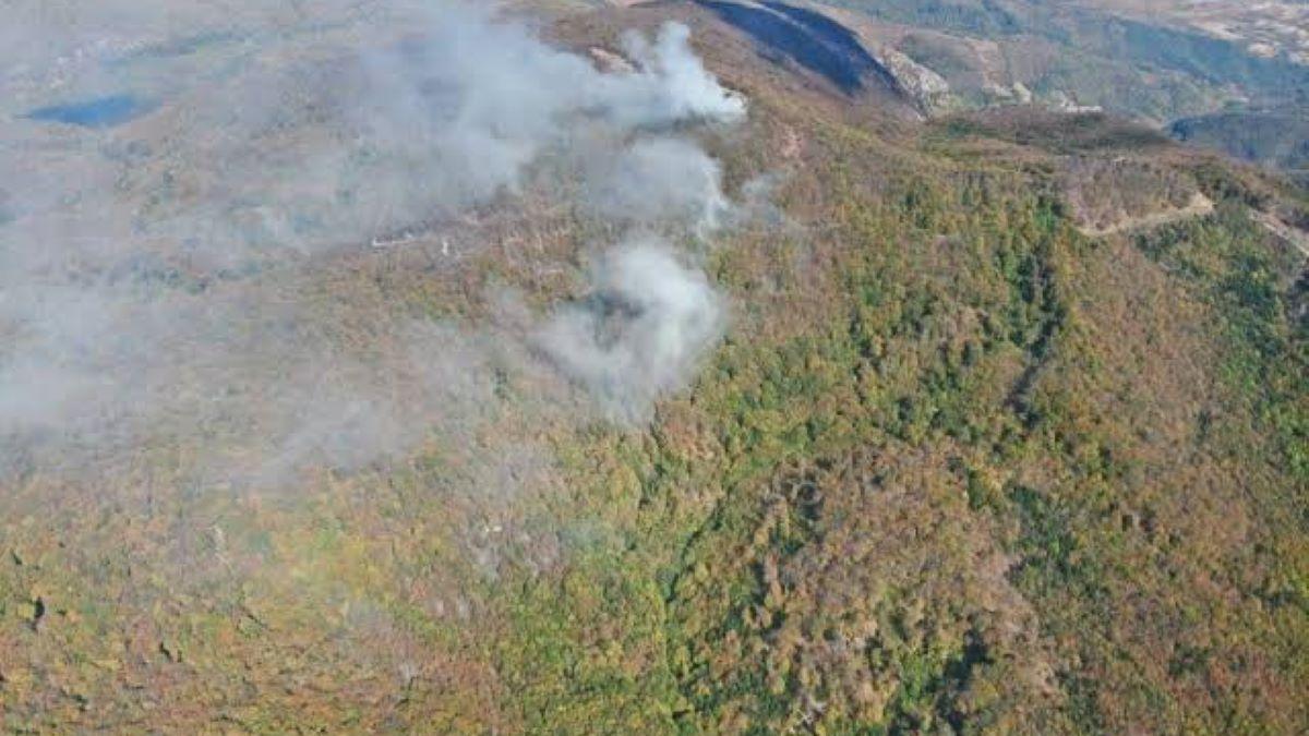 Echipele de intervenție luptă cu incendiul din Valea Cernei prin acțiuni terestre și aeriene