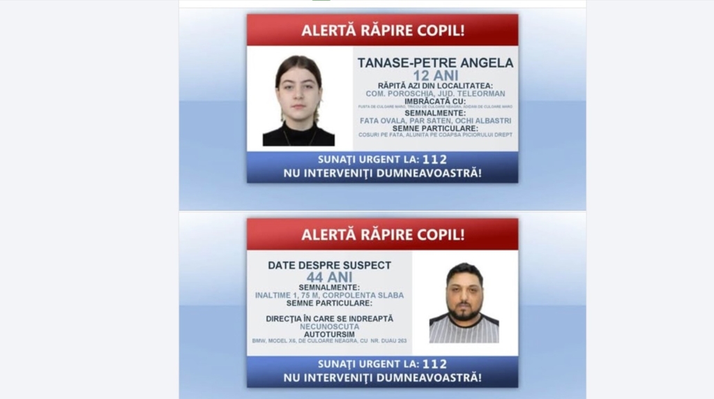 Răpire de pe stradă în Teleorman: o minoră de 12 ani a fost urcată cu forța într-un autoturism