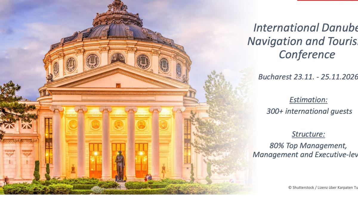 Bucureștiul va găzdui conferința internațională privind navigația pe Dunăre și turismul în noiembrie 2026